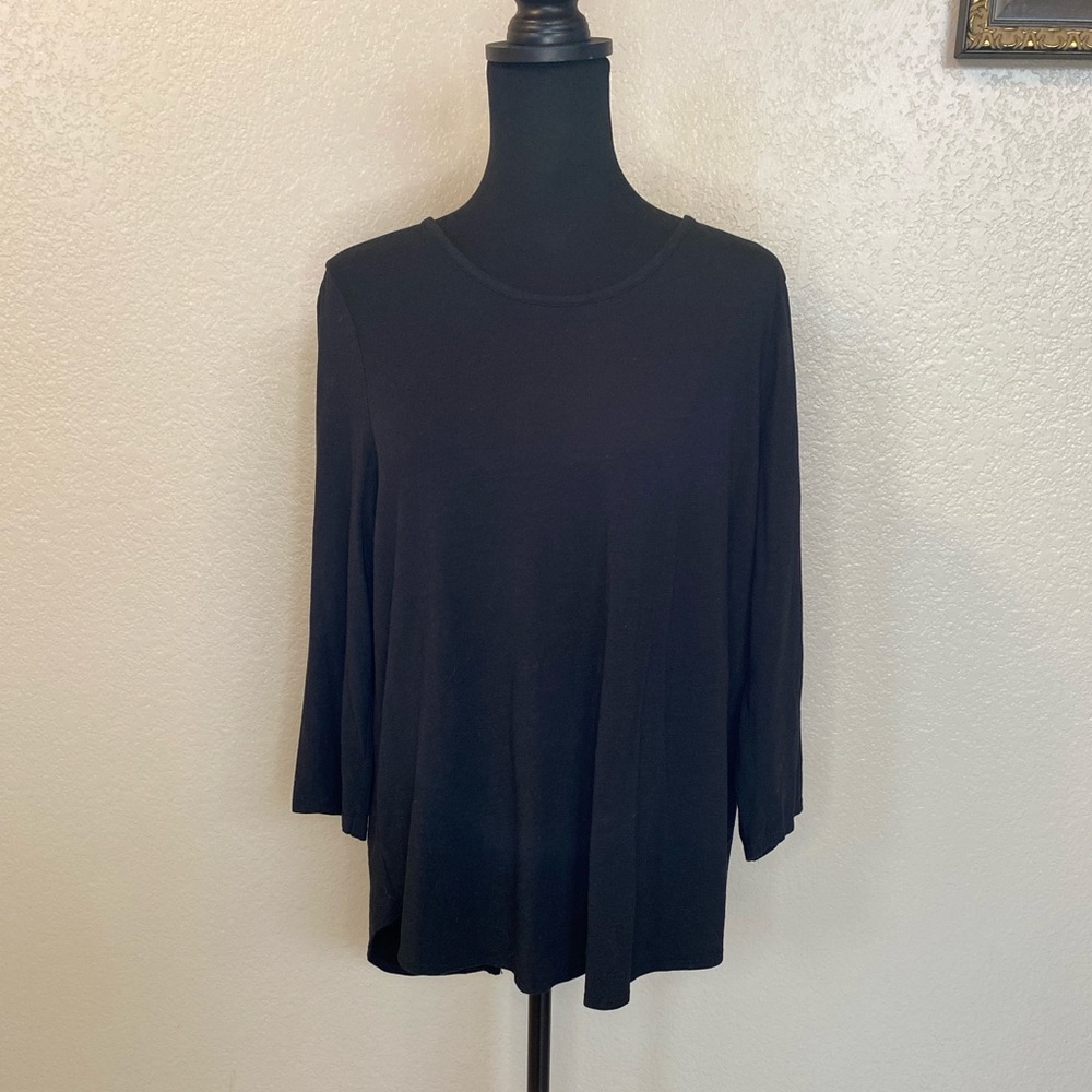 Max studio 3/4 sleeve black top